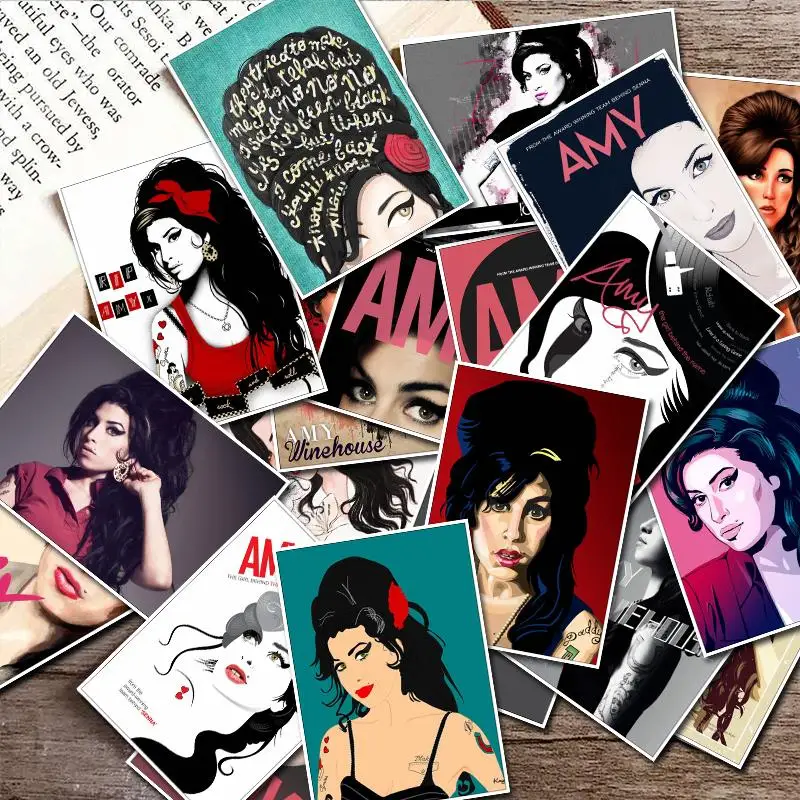 25 шт. Amy Winehouse наклейка s для велосипеда телефона ноутбука путешествия багаж Канцтовары ПВХ водоотталкивающая наклейка игрушка наклейка в стиле граффити наклейки