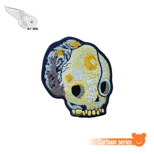 Пользовательские Звездная ночь Ван Гог череп вышитые железные для одежды патчи