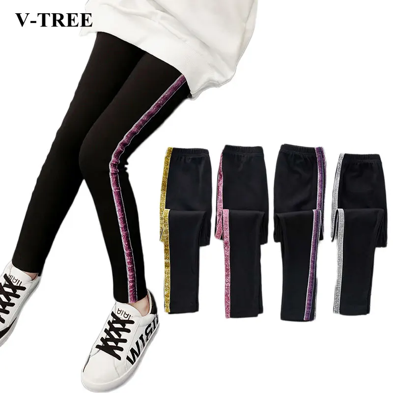 

Spring Autumn Girls Leggings 2019 Children's Pants Sequin Trousers For Girls Baby Jogger Elastic Waist Kids Legins Baby Bottoms