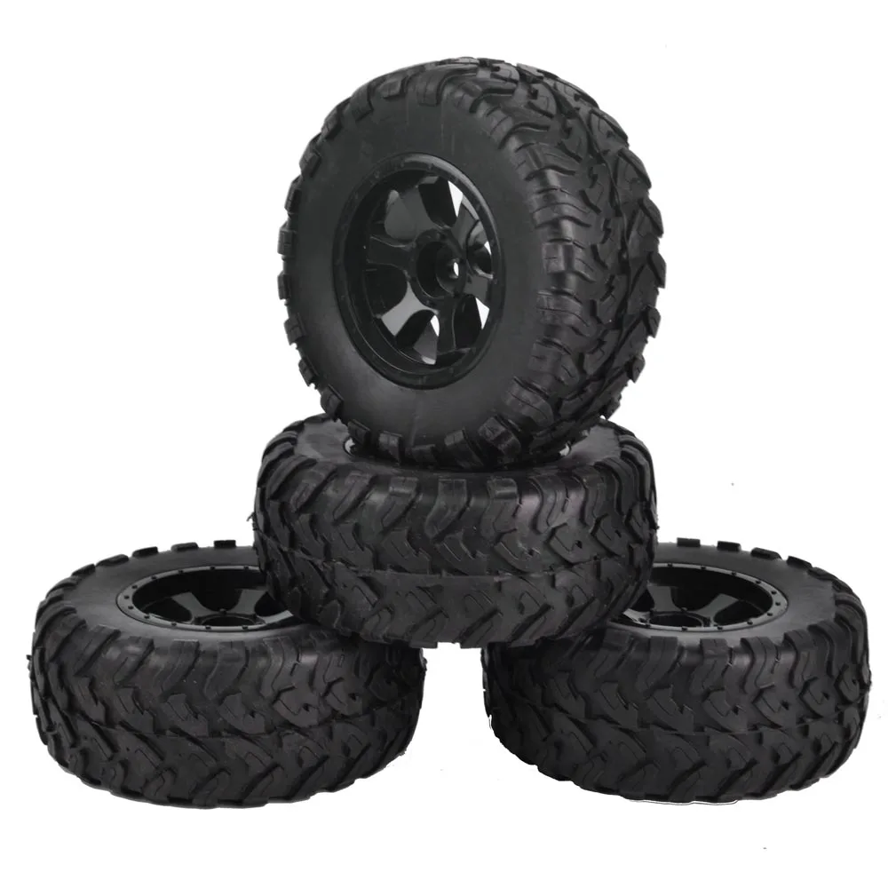 

RC 1:10 Short Course Truck Tires Set Tyre Wheel Rim for Traxxas Slash HPI Pro-Line Racing