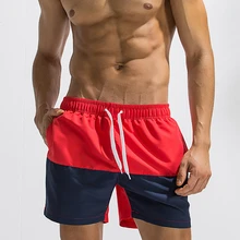 Мужские шорты летняя пляжная одежда Молодежные Лоскутные цветные мужские свободные купальники большого размера спортивная одежда брюки плавки