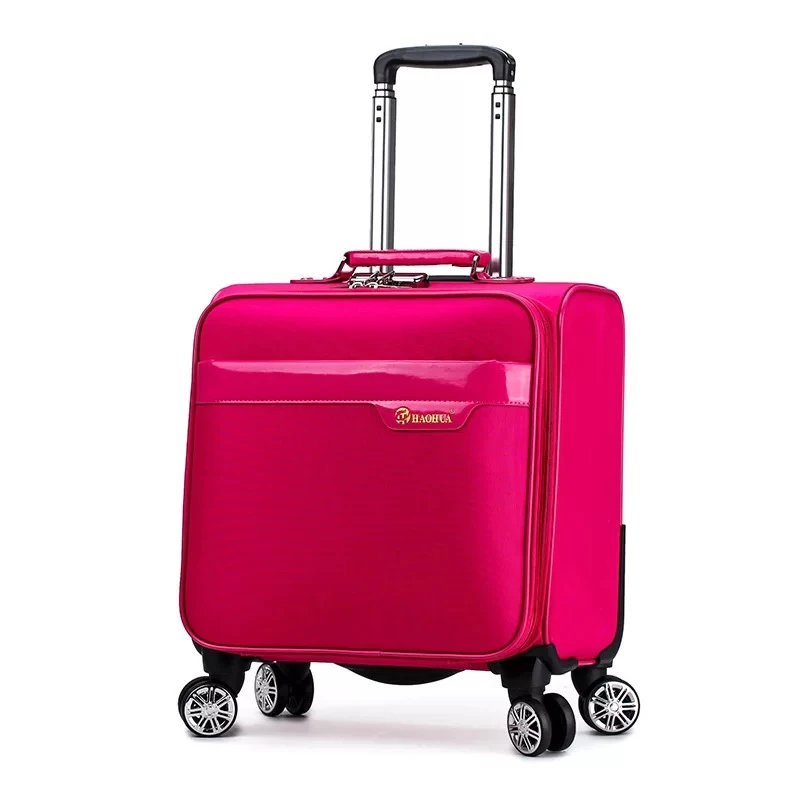 Ретро полосой 18 дюймов PU Роллинг багаж mala Spinner бренд красочный чемодан vs прекрасная сумка на колесиках для путешествий сумка для багажа - Цвет: Style as shown