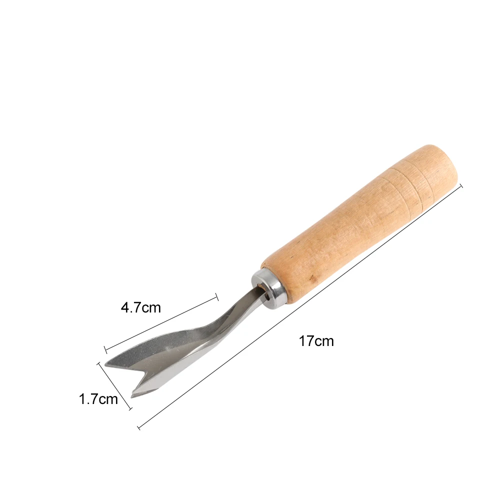 1 шт. деревянная противоскользящая ручка 2 лезвия ананас инструмент для нарезания фруктов из нержавеющей стали серебряный нож для ананаса приспособления для приготовления салата
