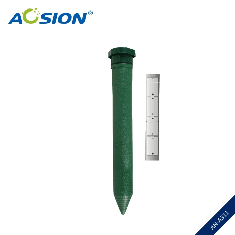 

Aosion 2 x Free Shipping Outdoor electric sound sonic vibrating tube voles rodent mole repellent repeller pest controlAN-A311