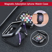 

JANSIN Magnetic Adsorption Protective Case for Apple Watch 40mm 44mm 38mm 44mm Cover watch band for apple watch Series 1 2 3 4
