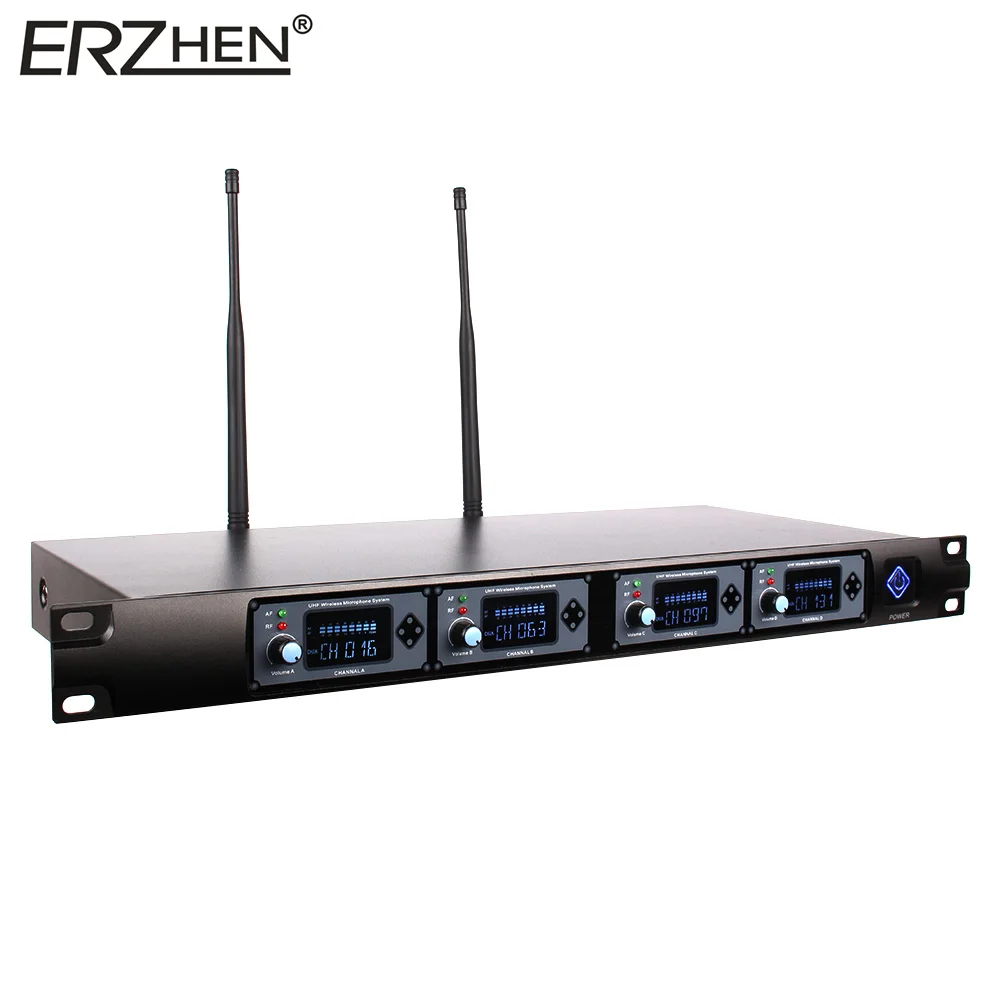 نظام مؤتمر ميكروفون U8000D uhf 4 لاسلكية الميكروفون الديناميكي كبسولة المتكلم متوازن + دينامية ميكروفون لاسلكي