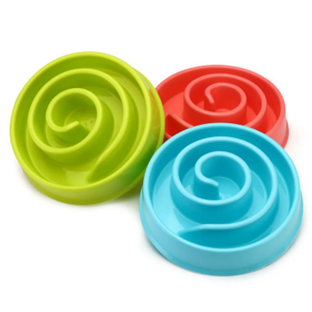 

Pet Dog Slow Eating Training Bowl for Puppy Kitten Plastic Food Feeding Bowl Pet Avoid Choke Feeder Pet Dog Training Dog Bowls