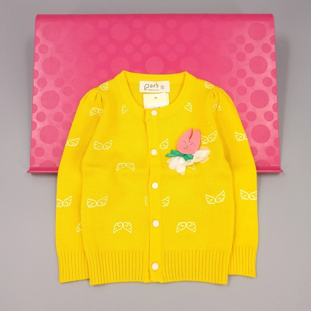 Baby Girls Sweaters Cardigans Spring Autumn 100 Cotton Knitted