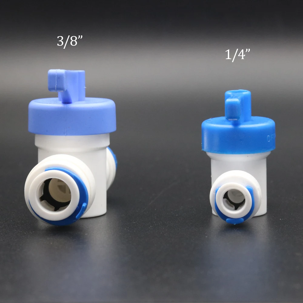1/" 3/8" OD труба PE фитинг шланг прямой промывка контролируемый шар аквариумный клапан RO фильтр для воды система обратного осмоса