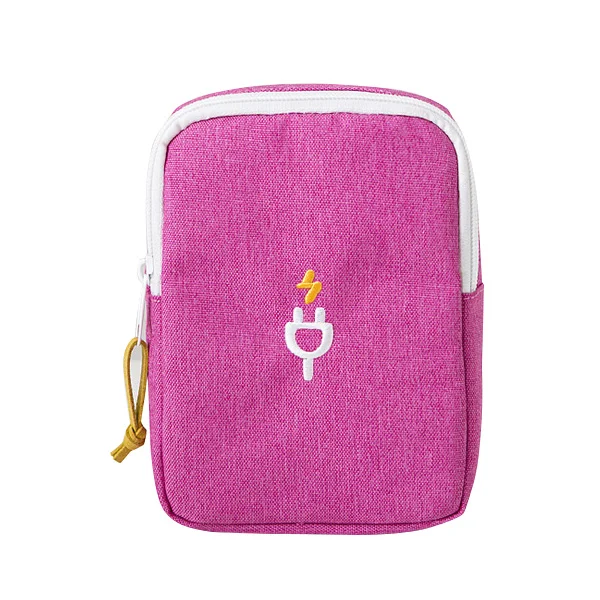 Мужская цифровая сумка, линия передачи данных, Дополнительный внешний аккумулятор, посылка, портативная, многофункциональная, для путешествий, женская сумка, чехол, аксессуары, товары - Цвет: Rose Red