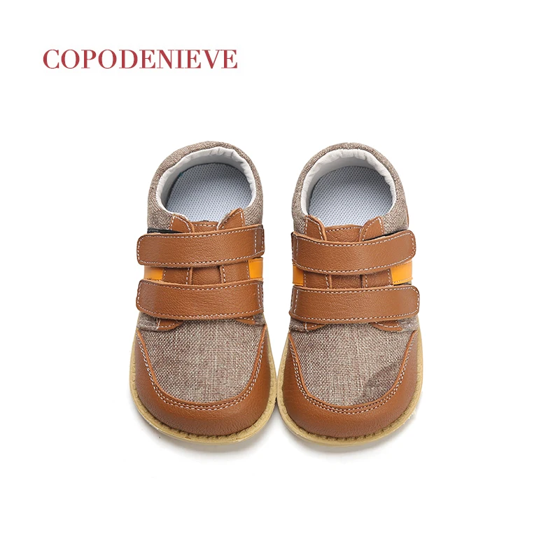 COPODENIEVE/Обувь для мальчиков; сезон весна-осень; Детские лоферы из искусственной кожи; мокасины; однотонная Нескользящая детская обувь для мальчиков - Цвет: brown