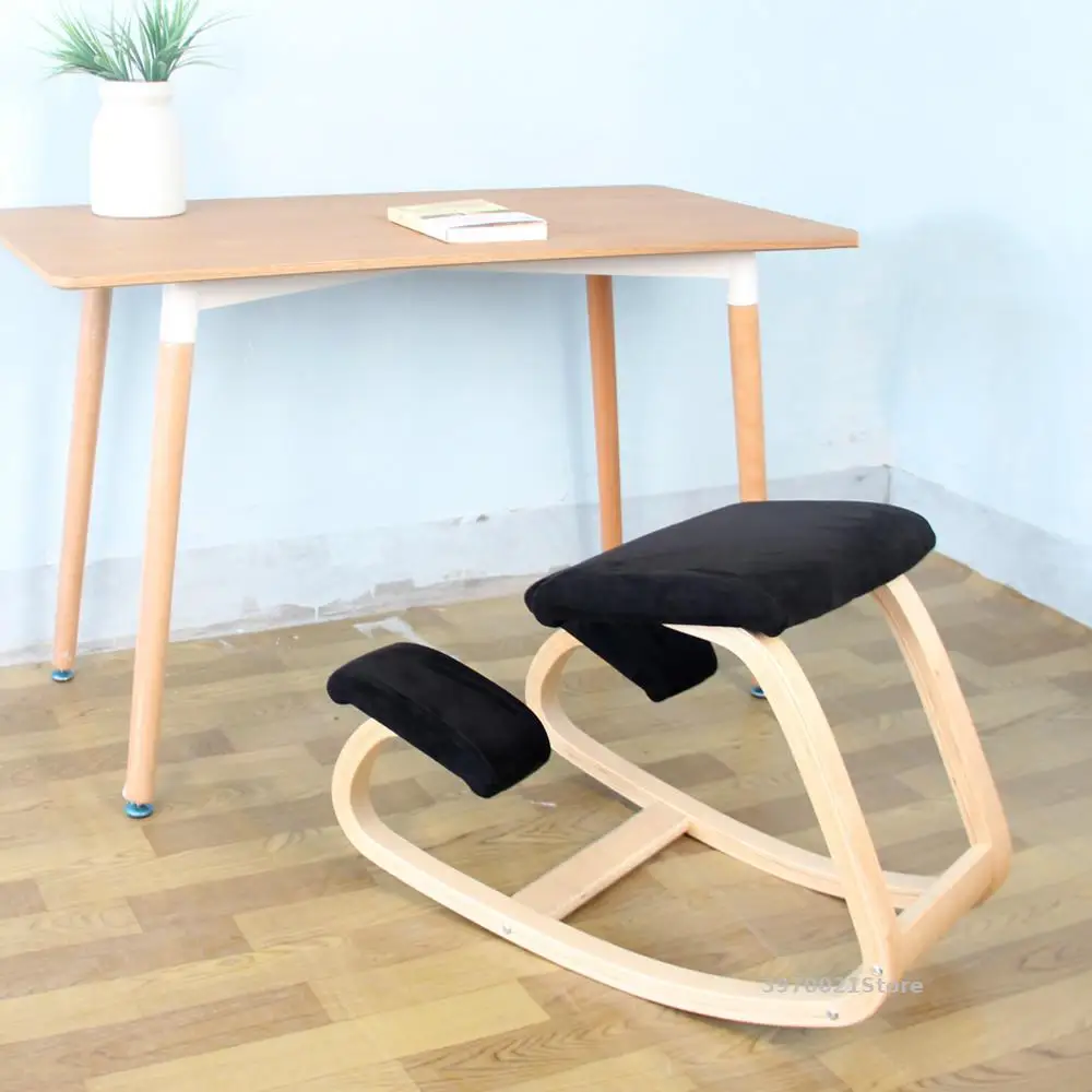 Эргономичный стул на коленях, стул, мебель, качалка, деревянный, на коленях, компьютерное кресло, дизайн, Правильная осанка, анти-близорукость, стул