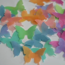 Свадебный торт Топпер съедобные бабочки. 24 шт акварельные вафельные бумажные бабочки для украшения торта, инструменты для украшения кексов