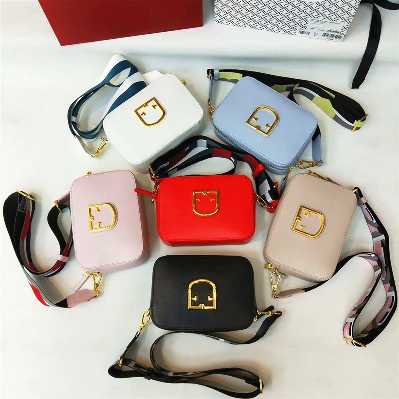 

2019 Famous Designer Brand Luxury Handbags Women Bags Female Shoulder Bag Wide Strap Shoulder Camera Bag for iphone 20cm 6Colors