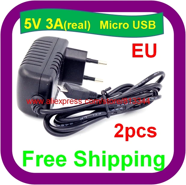 

5V 3A EU PLUG Micro USB Charger for Raspberry PI 3 Power Adapter Google Nexus 7 Nexus10 U65GT V891W Teclast X98 Air 3G X98 pro