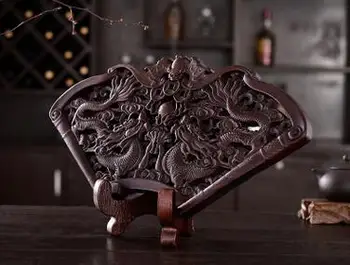 

Dongyang woodcarving decoration of Chinese antique decoration sector Home Furnishing camphor wood house entrance housewar.