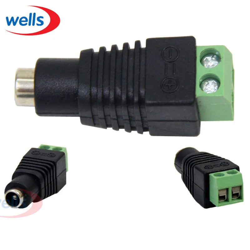 

5pcs DC Power Female Plug Jack Adapter Connector CCTV 2.1 x 5.5mm