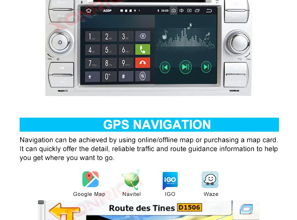 Perfect Autoradio 2Din Android Car Stereo DVD Multimedia Player For Ford Focus 2 Mondeo 4 C-Max S-Max Ford Fiesta Kuga Fusion Galaxy DSP 24