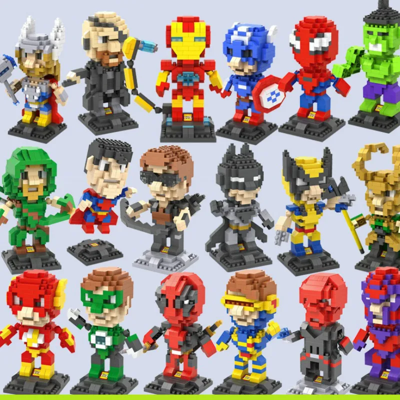 

280pcs 9522 Etc Micro Blocks Deadpool Action Figures DIY Building Toys Batman Bricks Small Blocks Toys for Children Gifts