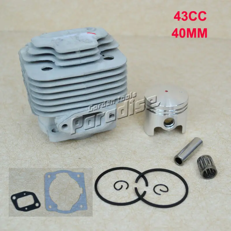 

40.5MM 43CC BC430 CG430 40-5 Engine Brush Cutter Cylinder Piston Kit with Manifold Gasket Cylinder Gasket and Needle Bearing