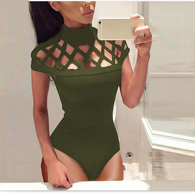 

Newly Women Sexy Short Sleeve Romper Hollow Out Jumpsuit Bodycon Evening Party Summer Playsuit BF88