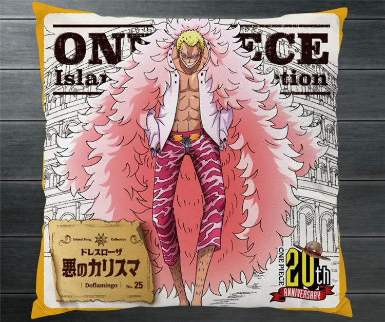 Аниме один кусок Джокер Donquixote Doflamingo две стороны 40x40 см наволочка чехол для