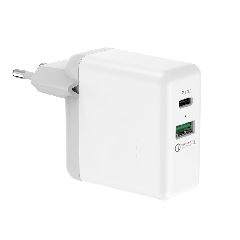 2 Порты 36 Вт USB-C PD быстрая Зарядное устройство Тип-C дорожное сетевое быстрое Зарядное устройство QC 3,0 для iPhone XS Max XR X 8 плюс S8 S9 S10+ NOTE 9 8