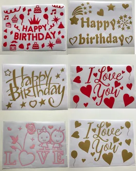 

Wholesale 50pcs/lot BOBO Clear Balloons DIY Stickers Happy Birthday Labels Stickers Love Letters for Wedding Party Decoration