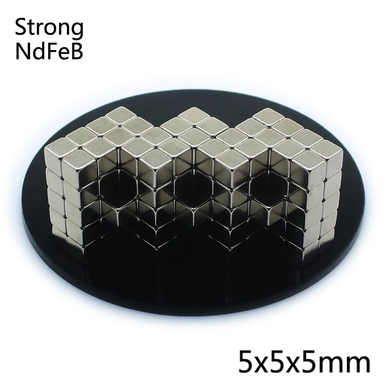 216 шт. 5x5x5 мм квадратные мощные неодимовые магниты 5*5*5 мм N35 Супер Сильные кубики кубика с двойным никелевым покрытием редкоземельные магниты