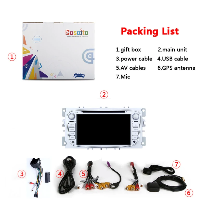 Perfect One din Android 8.0 Car DVD player GPS For FORD Focus S-Max C-Max Galaxy Fusion radio Octa Core 4Gb Ram+32Gb Rom 64 bit PX5 4