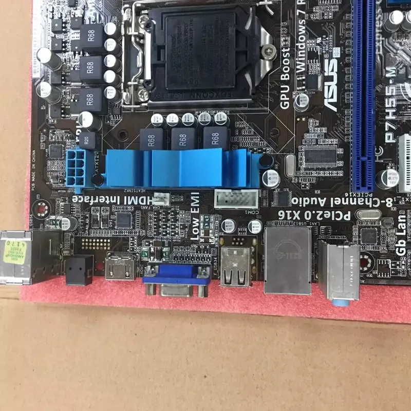  ASUS P7H55-M original motherboard DDR3 LGA 1156 Support I3 I5 cpu 16GB USB2.0 VGA HDMI H55 uATX Des