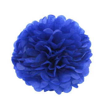 

10 pieces/ lot Deep Blue Tissue Paper Pom Poms DIY paper flowers Unicorn Party Wedding Daily Party Decoration Favor Wholesale