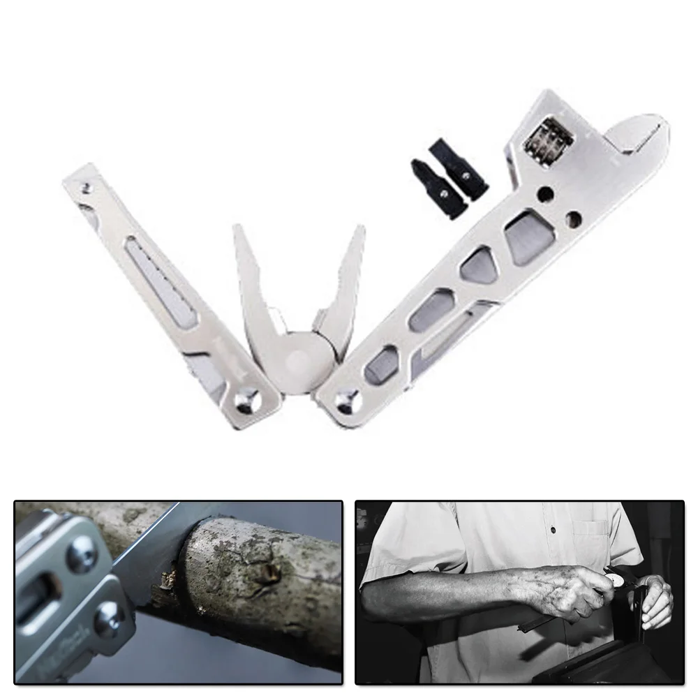 

Stainless steel Folding Tool Pliers Cutter Multi-functional Screwdriver Wrench Tongs Adjustable Hand Accessories