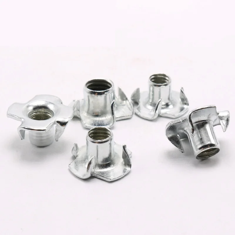 M3 M4 M5 M6 M8 M10 M12 MM Four Pronged Tee Nuts speaker nuts T-Nut Captive Blind Inserts Female TEE NUT For Wood Furniture | Обустройство