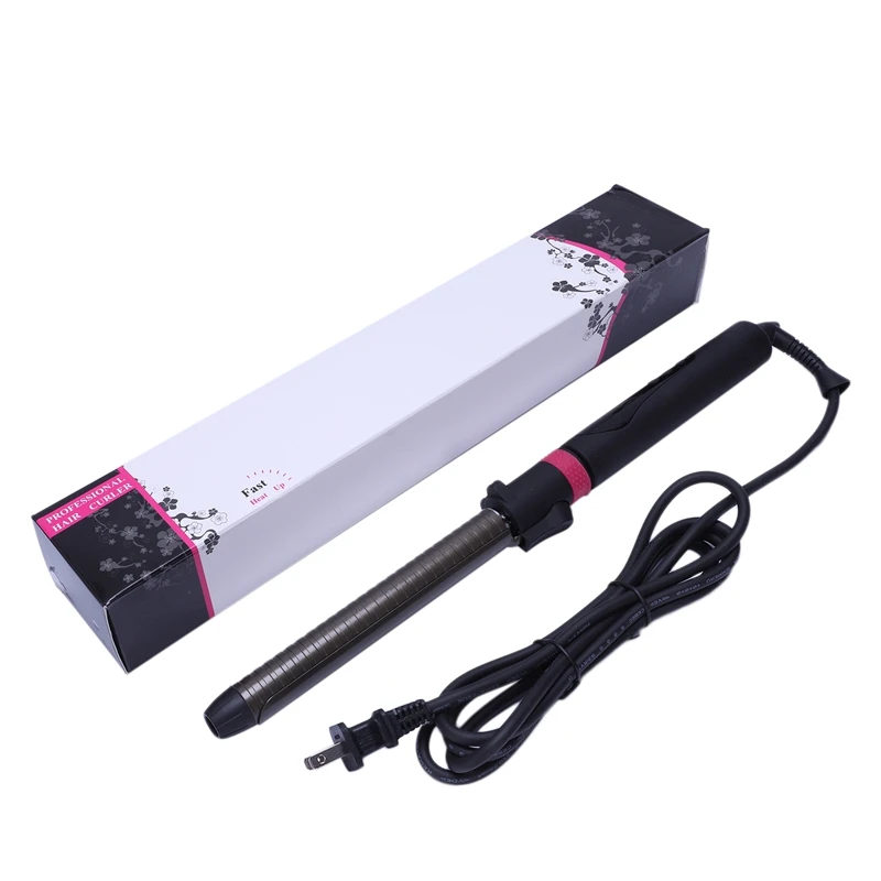 

Hair Curler Curling Wand Iron Rotatable Hair Styler Wet&Dry Tongs Curly Hair Styling Tools Temperature Adust 25Mm(Us Plug)