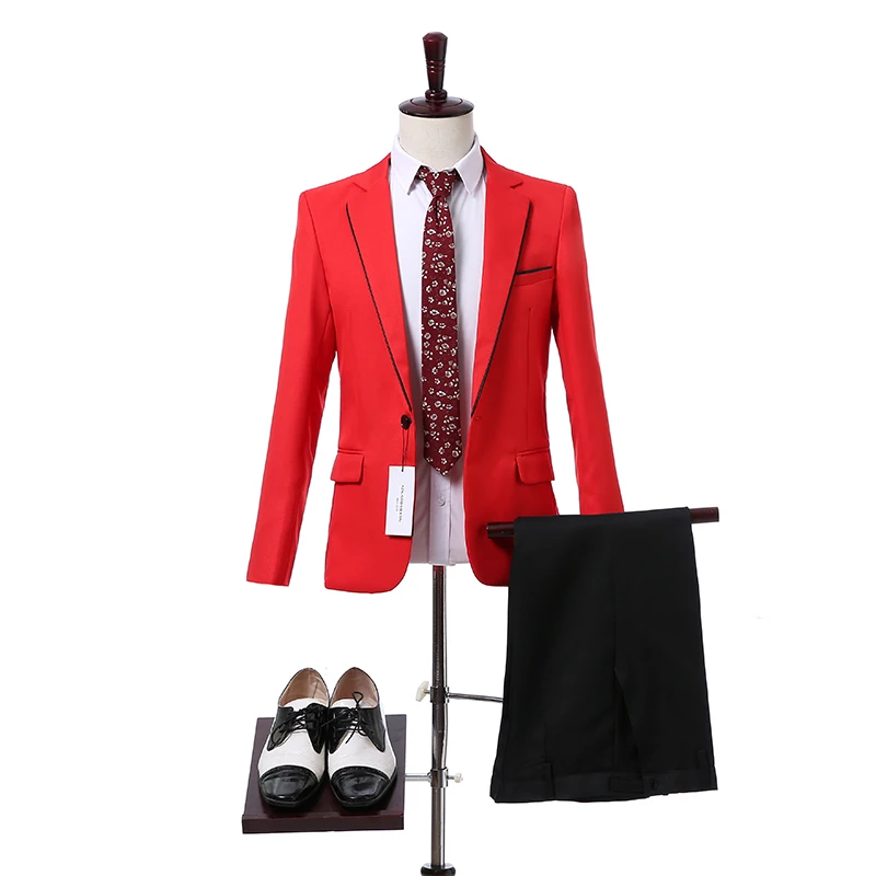 Best Selling 2020 Custom Made Formal Wear Red/White/Black Men Wedding Suits Prom Tuxedo Suit | Мужская одежда
