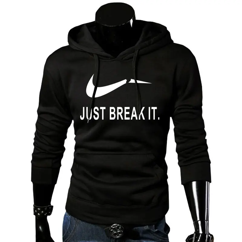 

Autumn New Arrival Brand JUST BREAK IT Printed Sportswear Men Sweatshirt Hip-Hop Male Hooded Hoodies Pullover Hoody clothing
