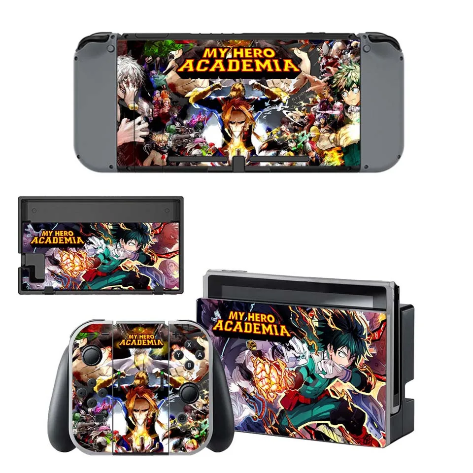 My Hero Academia Full Body Cover Skin Sticker for Nintend Switch Console Joy-Con and Dock