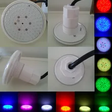 Подводный светодиодный светильник для плавательного бассейна SMD6W 12V RGB из пластика и смолы, водонепроницаемый IP68, изменяющий цвет, подходит для установки лампы 1,5 '', кабель 4 м
