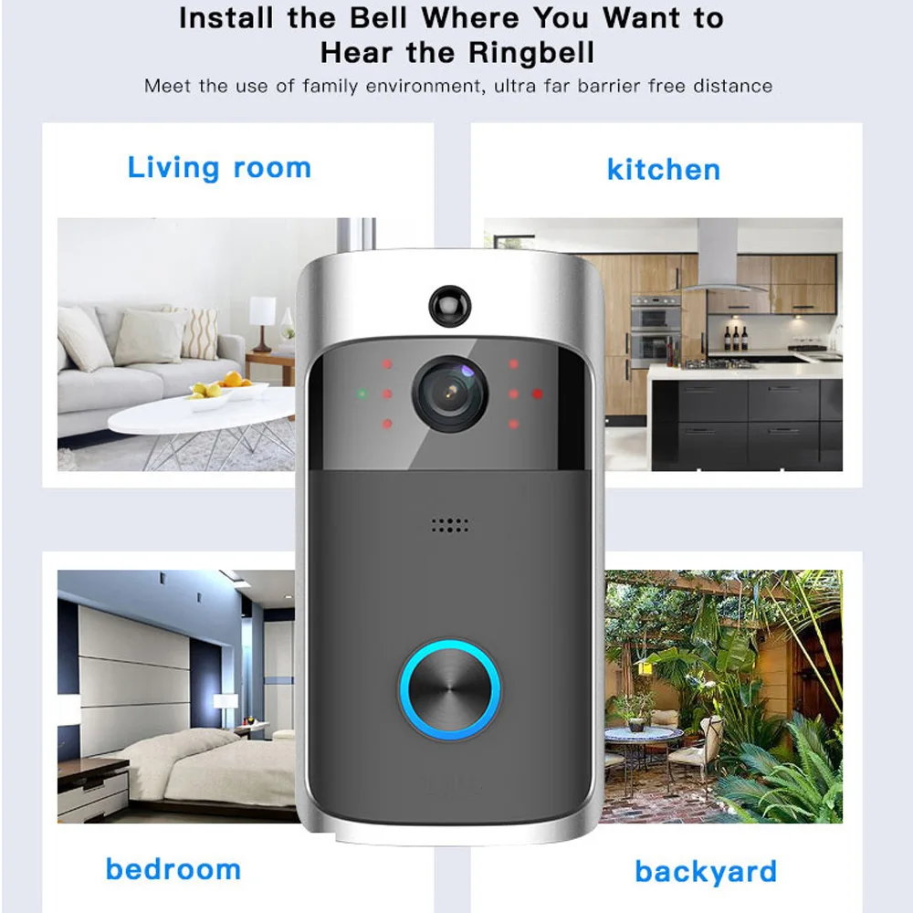 CDYCAM батарея wifi дверной Звонок IP видеодомофон Wi Fi звонок ИК сигнализация 720P