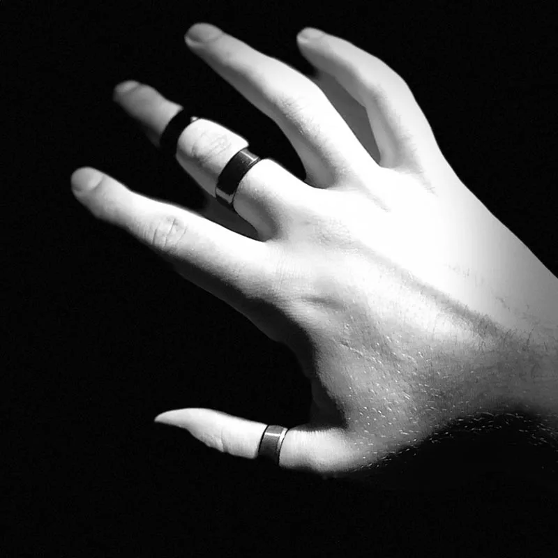 8 мм двойное Коническое титановое стальное кольцо мужское кольцо устойчивое к царапинам вольфрамовое стальное кольцо бизнес титана мальчик подарок