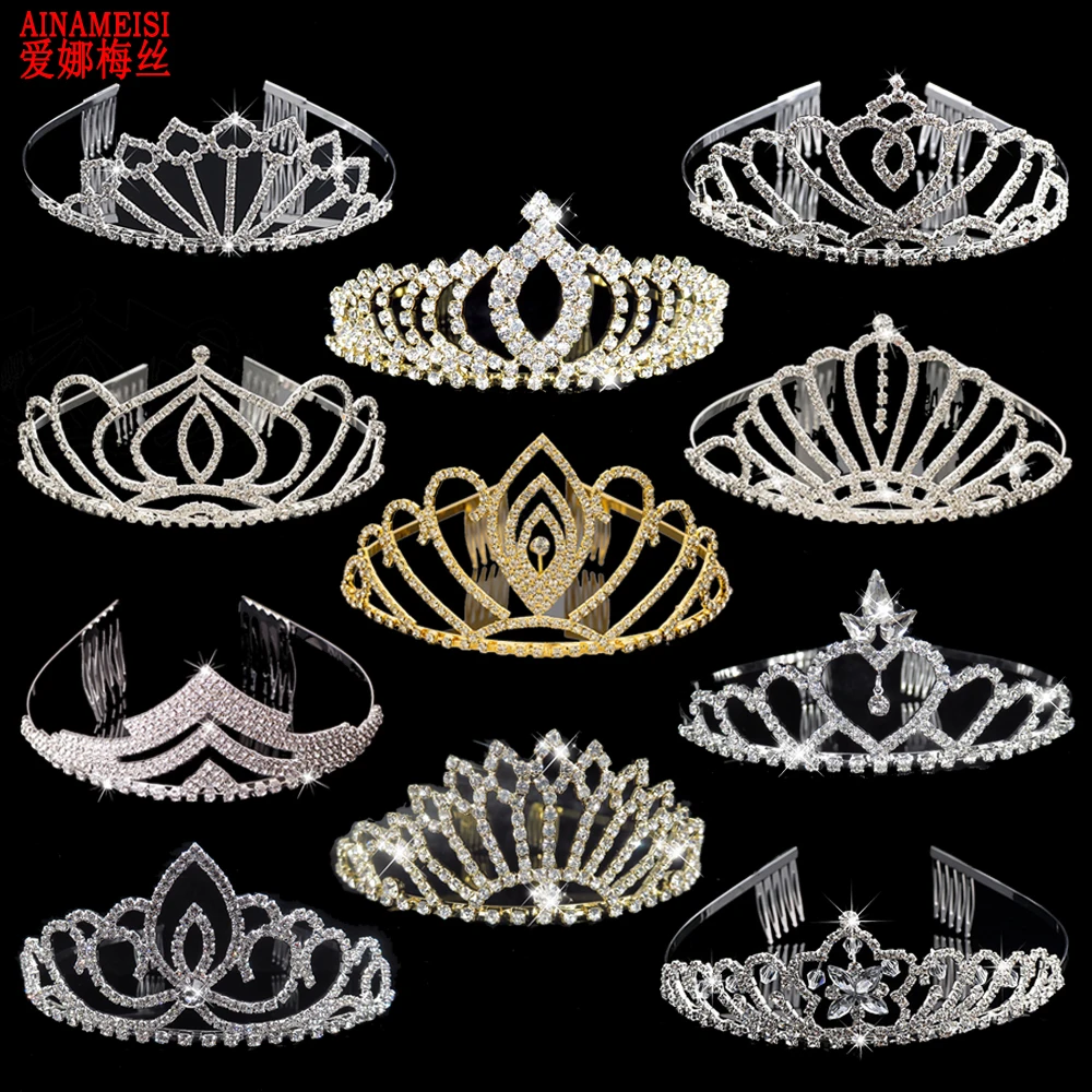 AINAMEISI Tiaras y coronas de lujo para mujer y niña, joyería de