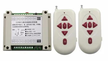 

AC220V 6CH 10A Wireless RF Remote Control Switch 2*Transmitter & Receiver for Appliances Gate Garage Door window /lamp