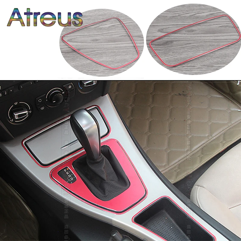

For bmw e90 e92 e93 Aluminum Alloy Sticker Decorative Cover trim Strip for Car Control Gear Shift Panel 3 series 2005-2012