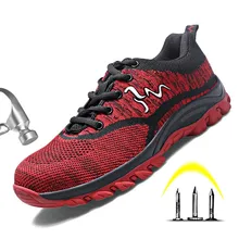 Г. летняя Мужская Рабочая обувь со стальным носком легкие дышащие повседневные кроссовки, предотвращающие пирсинг защитные ботинки