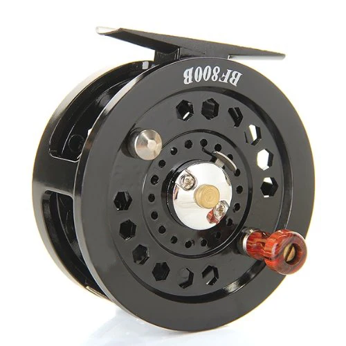 

8 Pack Black nylon reel fly for fishing wire reel for fisherman