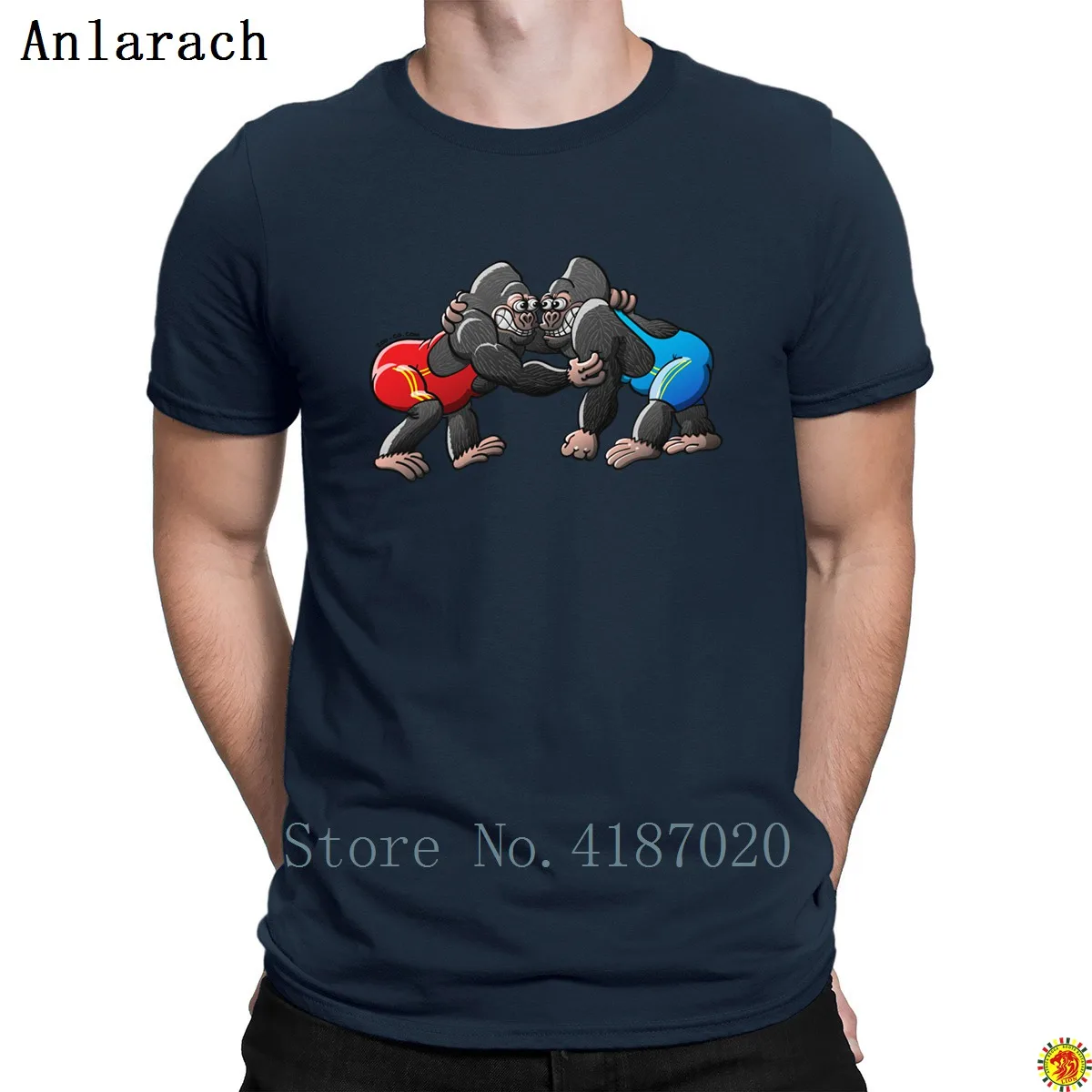 Wrestlings الغوريلا الزى أسلوب عظيم الجرافيك الصيف الأساسية تي شيرت للرجال الهيب هوب طاقم الرقبة شخصية kawaii Wrestlings الغوريلا الزى أسلوب عظيم الجرافيك الصيف الأساسية تي شيرت للرجال الهيب هوب طاقم الرقبة شخصية kawaii