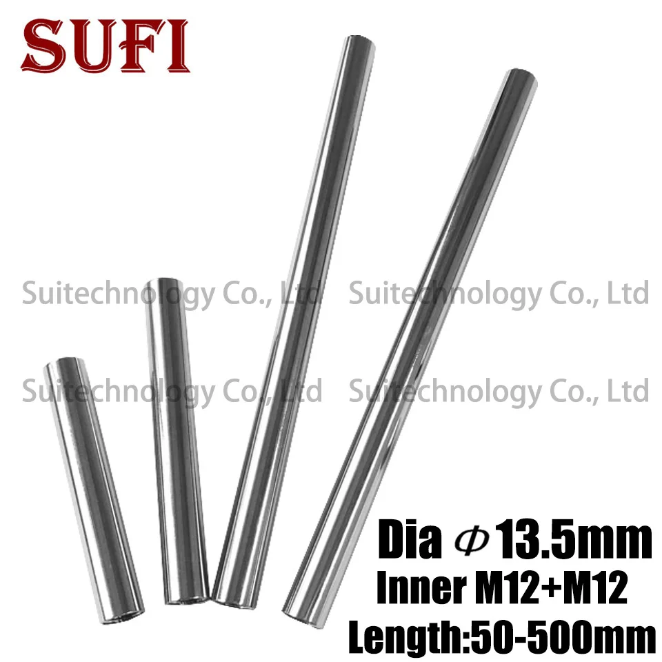 

2pcs Dia13.5mm female thread Dia12mm + electroplated metal hollow tube For DIY Lighting connection hollow Tube