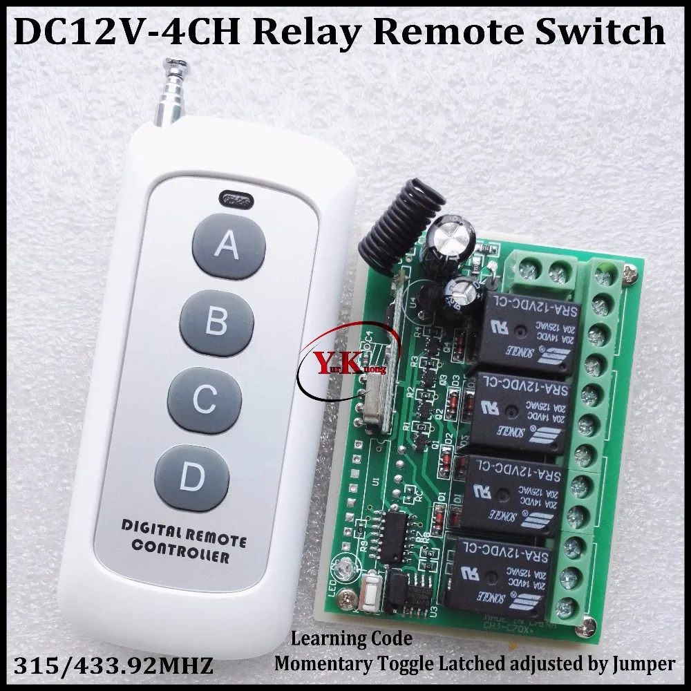 10 Interruttori di controllo remoto senza fili Relay Transmitter