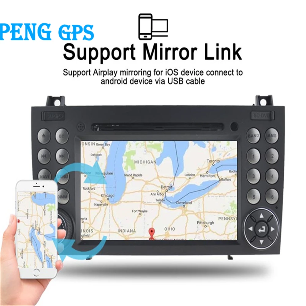 Clearance CAR CD player GPS Navigation FOR MERCEDES-BENZ SLK Class R171 SLK200/SLK230/SLK280 Car Audio Stereo Multimedia GPS Head unit 3